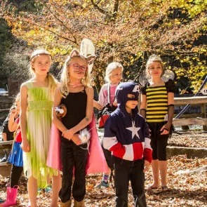 Kids dressed up for NOCtoberfest in Western NC | Watershed Cabins Bryson City NC Rentals