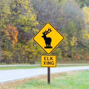 Elk Crossing Sign | Watershed Bryson City Cabins