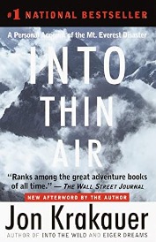 Into Thin Air by Jon Krakauer  | Watershed Cabin Rentals NC Smoky Mountains