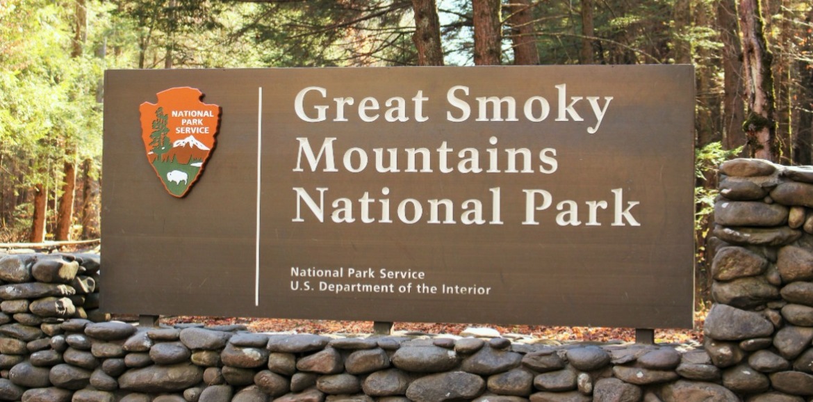 Great Smoky Mountains National Park sign | Watershed Cabins Bryson City Rentals