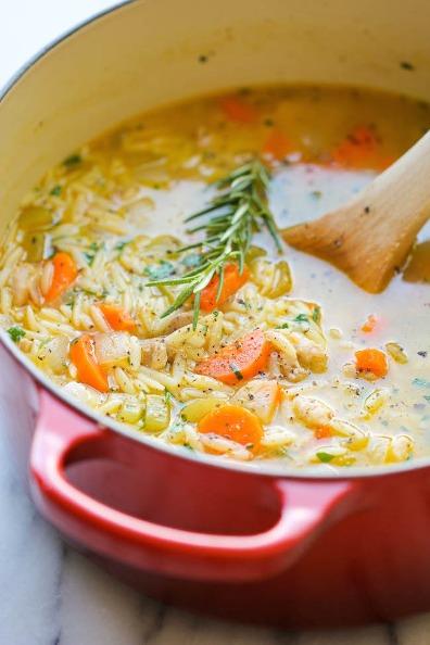 Lemon Chicken Orzo Soup | Watershed Cabins Bryson City Log Cabin & Luxury Rentals