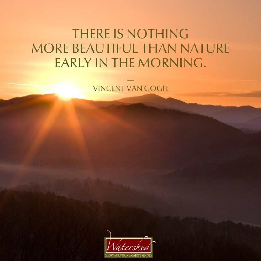“There is nothing more beautiful than nature early in the morning.” – Vincent Van Gogh